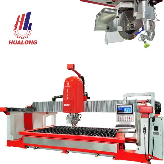 2025 Hualong Machinery Italian System Auto Multifunctiona Sawjet Waterjet 5 Axis CNC Granite Marble Bridge Saw and Water Jet Stone Cutting Machine in America 