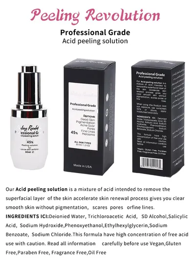 Facial Solution Acne Removal Rejuvenation Deep Moisturizing Skin Acid Peeling Exfoliating Solution 