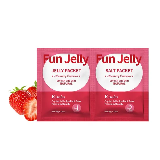 100g Strawberry Cinnamon Crystal Skin Care Jelly SPA Pedicur Foot Bath Salt Soak Pedicure Kit Soften Whiten Foot Peeling 