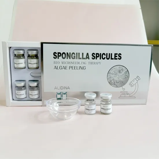Spongilla Spicules Microneedling Therapy Natural Green Peel Algae Peeling Aux Alguas Treatment for Acne Hyperpigmentation 